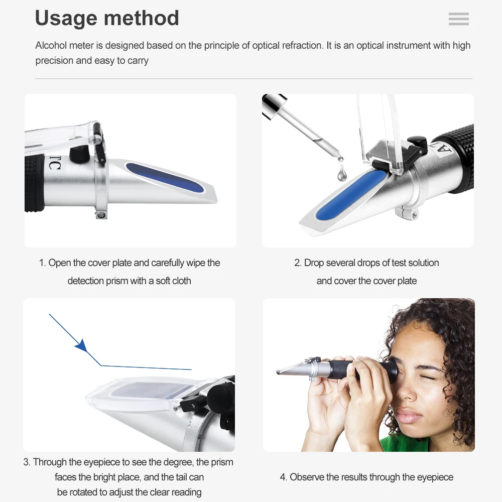 Refractómetro de coche 4 en 1, probador de punto de congelación anticongelante de glicol fluido de motor de mano - imagen 4