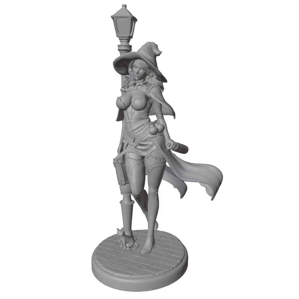 Figura anime 1/24 para decoración de habitación - gris, sin montar - imagen 4