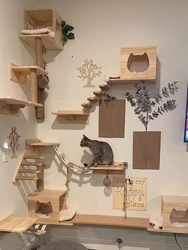 Estante de escalada para gatos con cuerda sisal y poste rascador