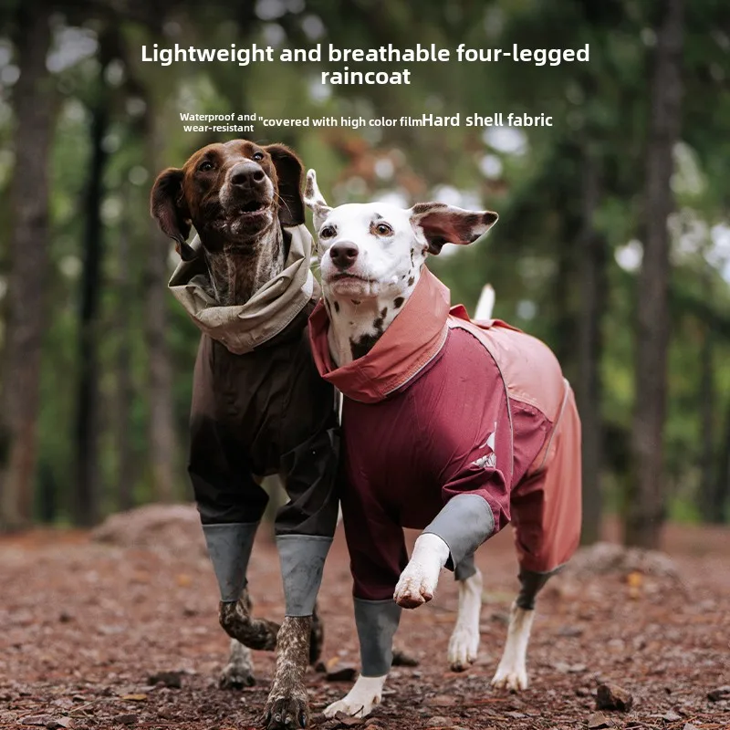 Chubasquero impermeable para perros de 4 patas, chaqueta para exteriores para perros de compañía, ropa cálida a prueba de suciedad y agua, productos para mascotas, suministros, accesorios