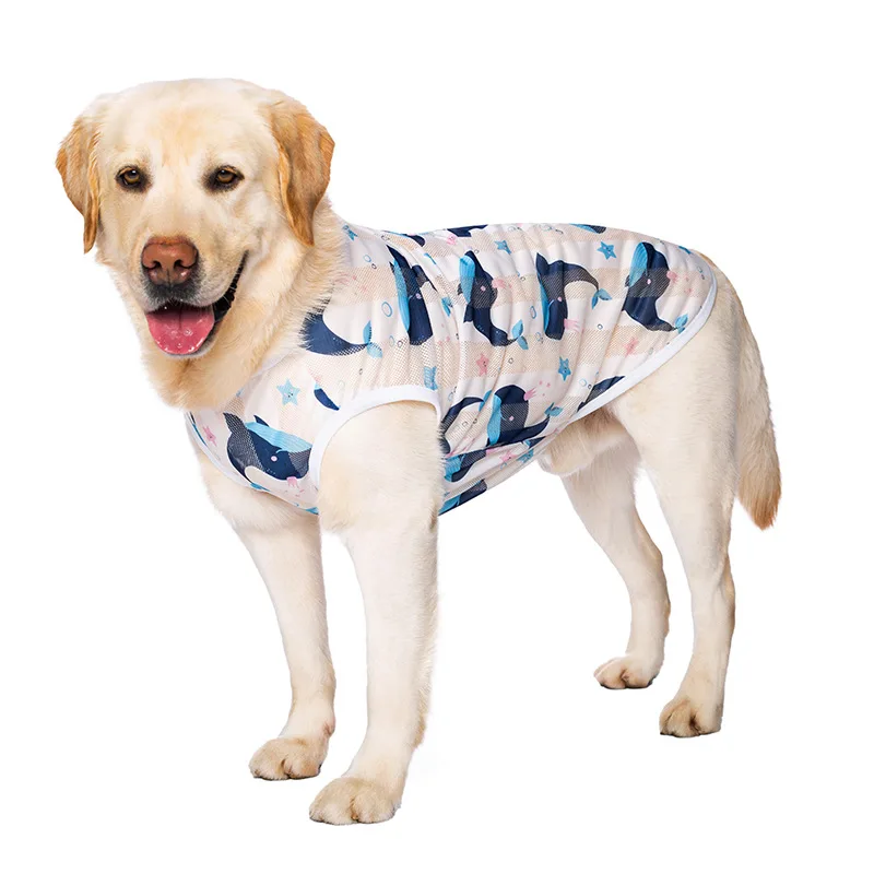 Chaleco con estampado completo para perros grandes, ropa fina de verano para perros medianos y grandes, Golden Retriever/ropa para perros - imagen 5