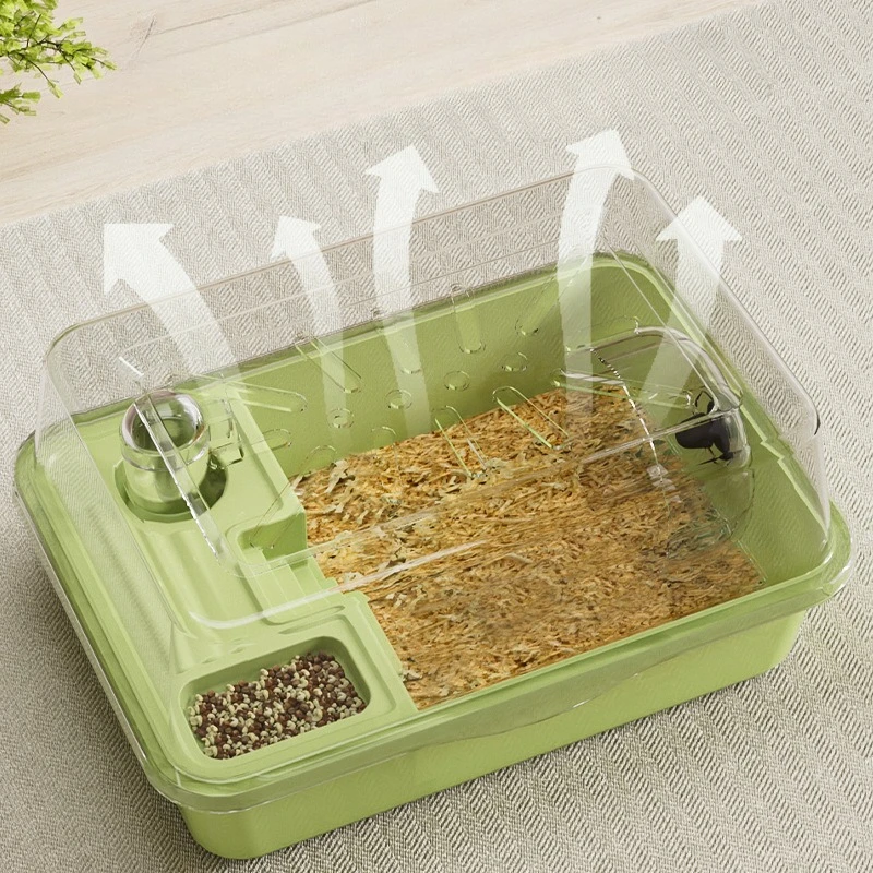 Nueva jaula para hámster a prueba de masticar, accesorios grandes para hámster, jaulas y hábitats, tapa que se puede abrir con hojas acrílicas sólidas - imagen 4