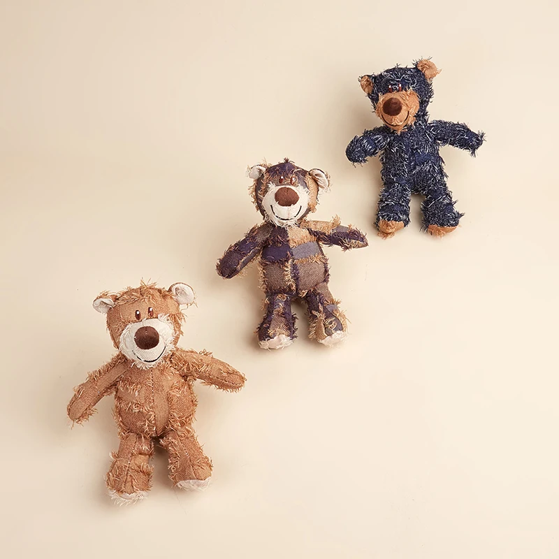 Oso de peluche para mascotas, juguete interactivo de felpa para perros, limpieza de dientes, antimordeduras, juguete Abreact, suministros para mascotas - imagen 5