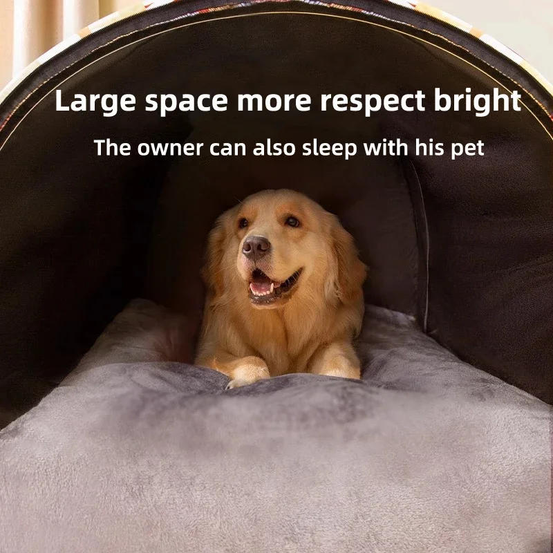 Litera para perros, casa para perros lavable, sofá cama para perros, cama grande cálida para invierno, accesorios extraíbles para perros, novedad de 2024 - imagen 3