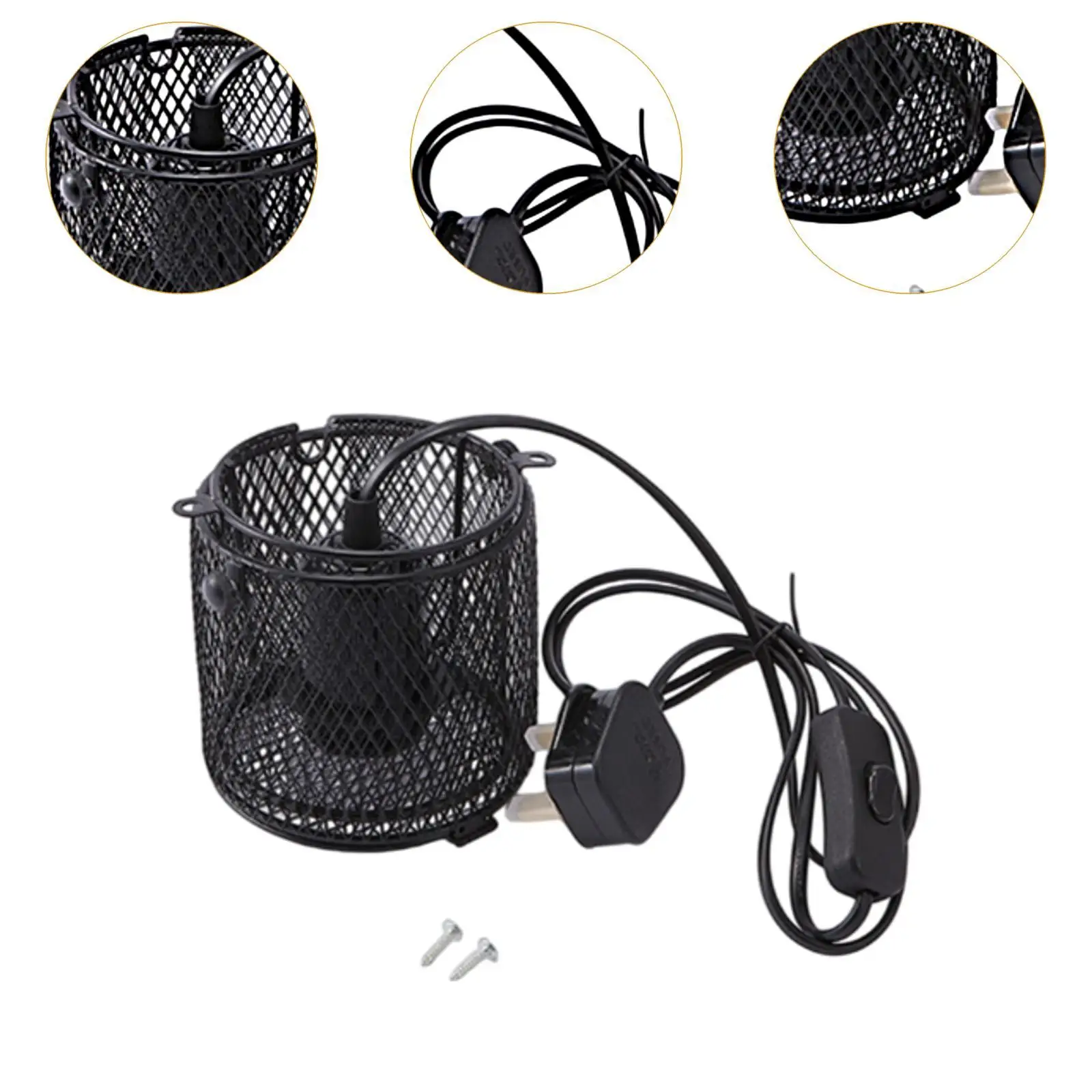 Reptile Heat Lamp Holder 200W Ceramic Heat Emitter for Amphibian Frogs Snake