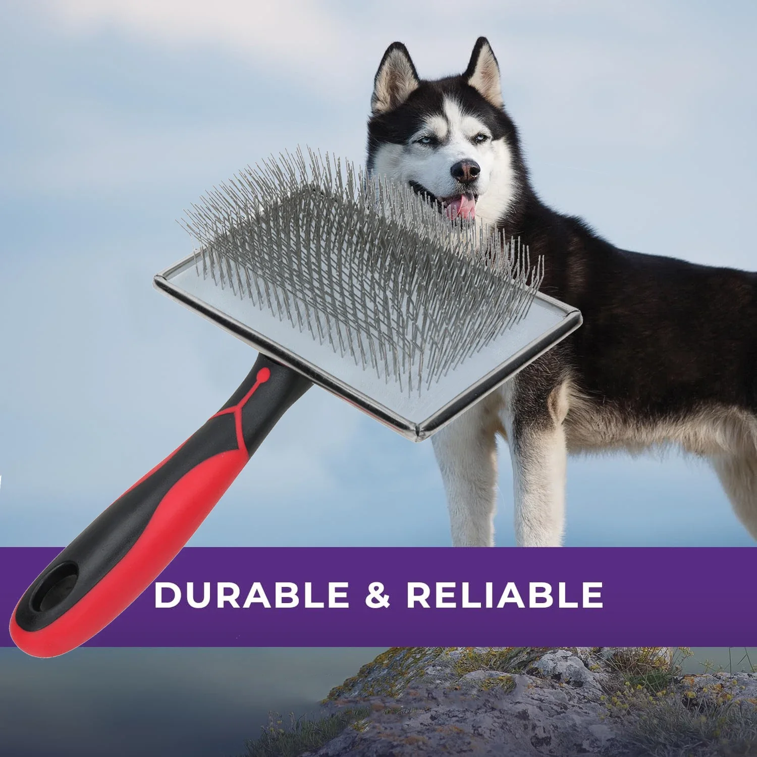 Cepillo profesional para perros, cepillo rebanador Extra largo de grado, mango ergonómico, elimina la capa interior suelta y enredos para el cuidado de perros - imagen 4