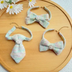 Corbata para gatos y perros - pajarita color degradado suave y ajustable