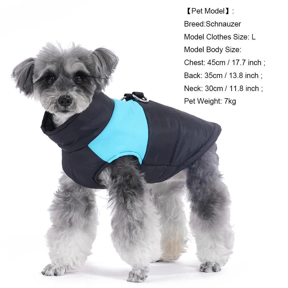 Chaqueta de invierno con anillo en D para perros pequeños y gatos, ropa cálida impermeable con cremallera para cachorros, trajes de Chihuahua Schnauzer, Disfraces para mascotas - imagen 5