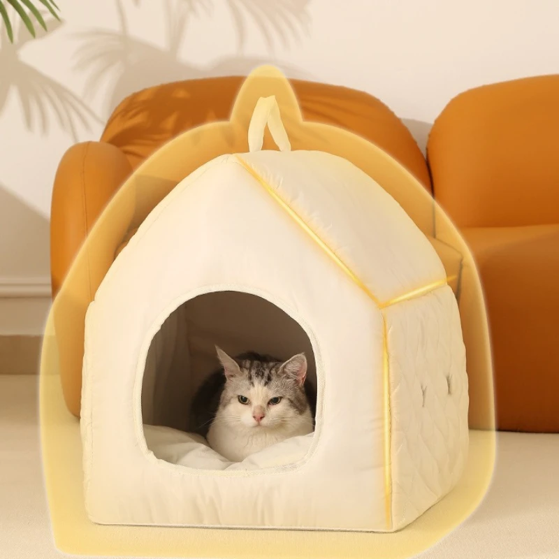 Cama calefactable para gatos y perros pequeños - interiores