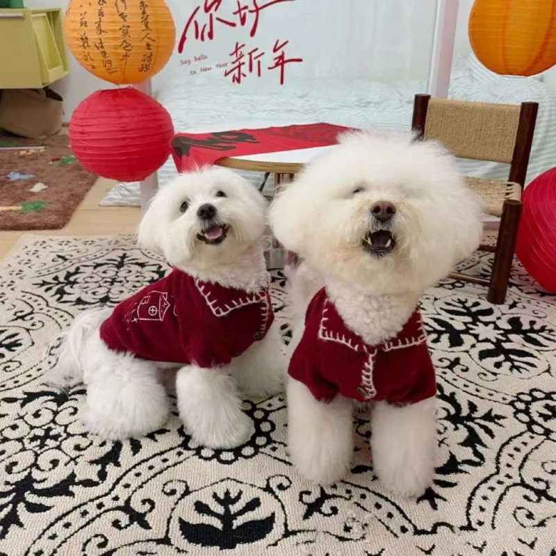 Suéter para mascotas, suéter navideño para perros y gatos, suéter de punto colorido cálido y cómodo para otoño e invierno, tiras rojas y verdes