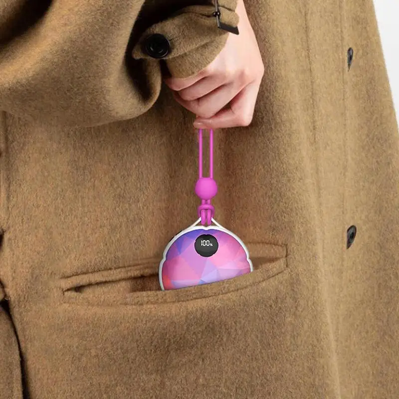 Calentadores de manos reutilizables, calentadores de bolsillo eléctricos recargables, calentador de manos con 3 ajustes de calor para mujeres, hombres, Navidad, invierno