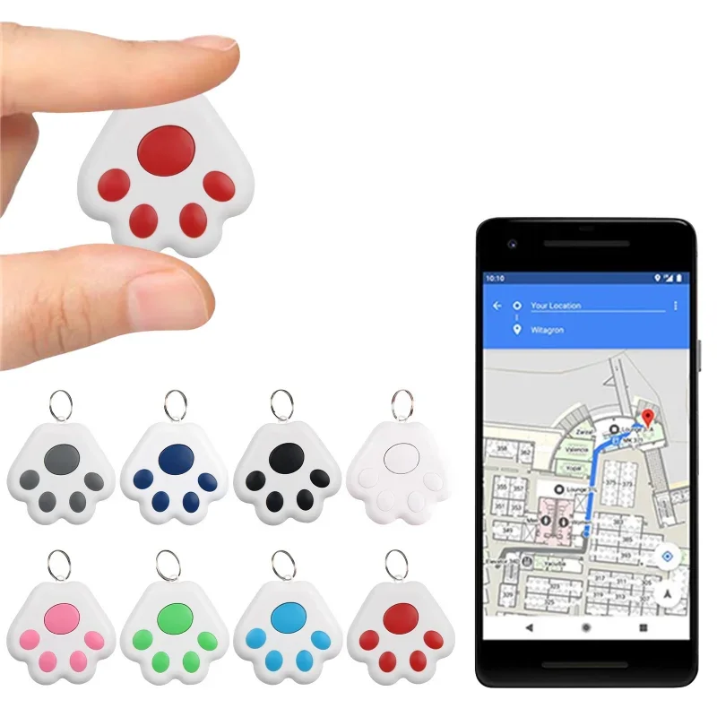 Mini localizador portátil para perro y gato, dispositivo de seguimiento antipérdida, GPS oculto, Bluetooth 5,0, herramientas de buscador de llaves móviles para mascotas