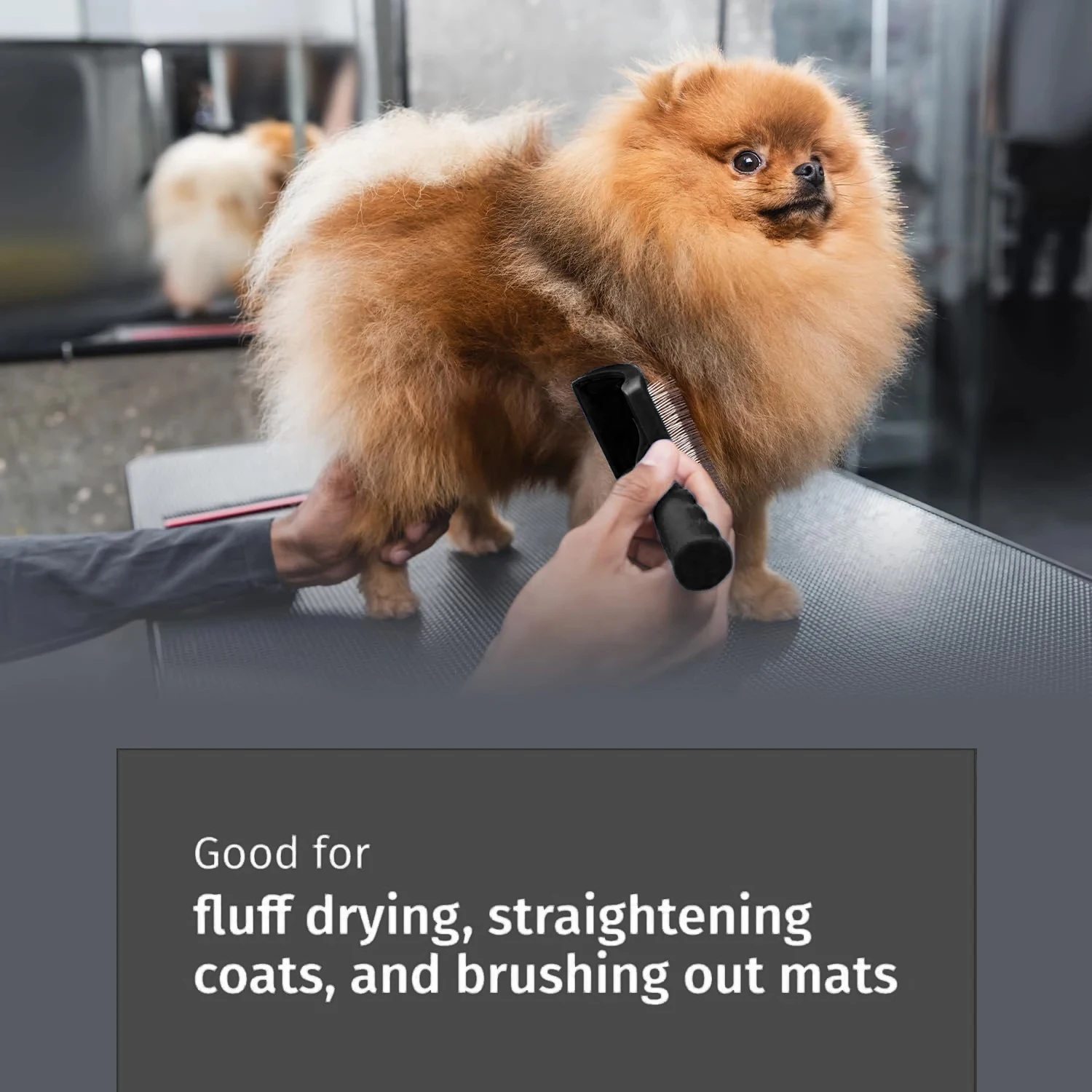 Cepillo rebanador para el cuidado de perros con pasadores largos y suaves, perfecto para razas de garabatos, pasadores en ángulo para desmastar y quitar el subpiso