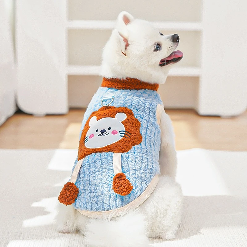 Ropa de Invierno para Perros - Sudadera Felpa con Diseño León - imagen 4