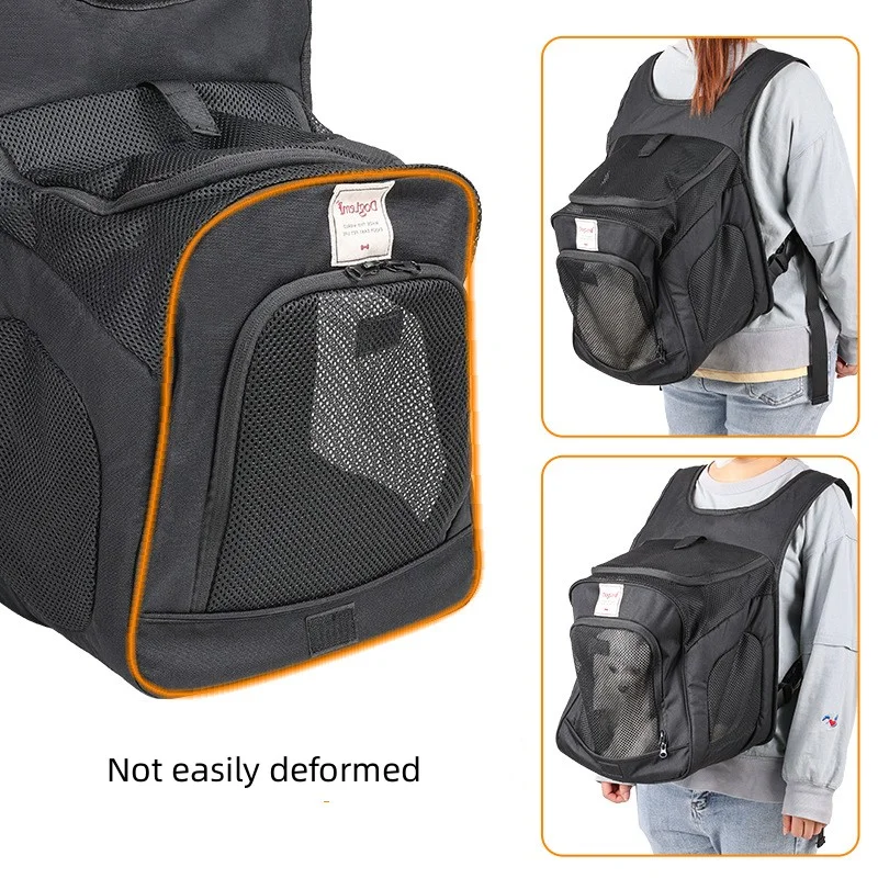 Mochila transpirable para gato, bolso de hombro para perros pequeños y gatos, Plegable, portátil, de viaje, suministros para mascotas - imagen 3