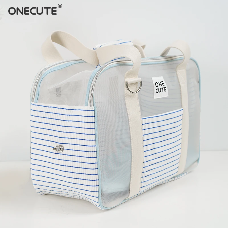 Bolsa transportadora para mascotas con ventana transparente a la moda, bolso de hombro portátil para perros pequeños y gatos, bolsa saliente para cachorros para viajes - imagen 3