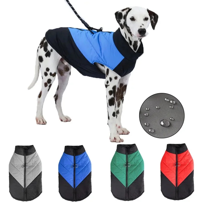 Ropa grande para perros, chaleco cálido de invierno para mascotas, chaqueta impermeable, abrigo para cachorros, ropa para perros pequeños, gato, Bulldog Francés, Labrador