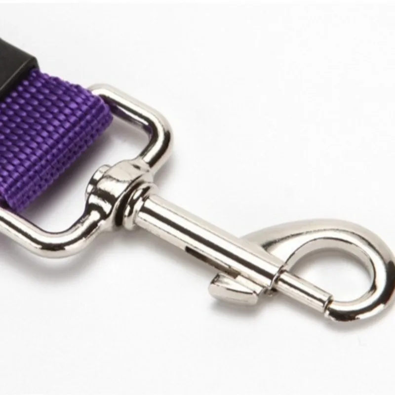 Cinturón de seguridad para automóvil para mascotas con longitud ajustable, correas de nailon sólidas para perros, suministros multifuncionales para perros al aire libre, cables básicos - imagen 2