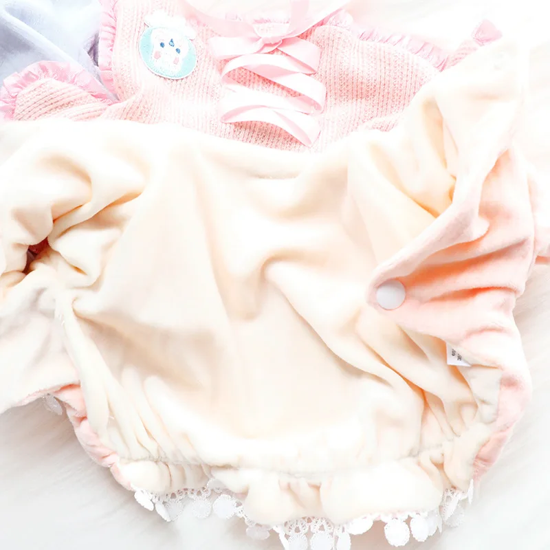 Abrigo de invierno para perros, ropa de algodón con diseño de fresa dulce, vestido de princesa para perros pequeños, peluche cálido para exteriores, Appare Bichon Chihuahua - imagen 5