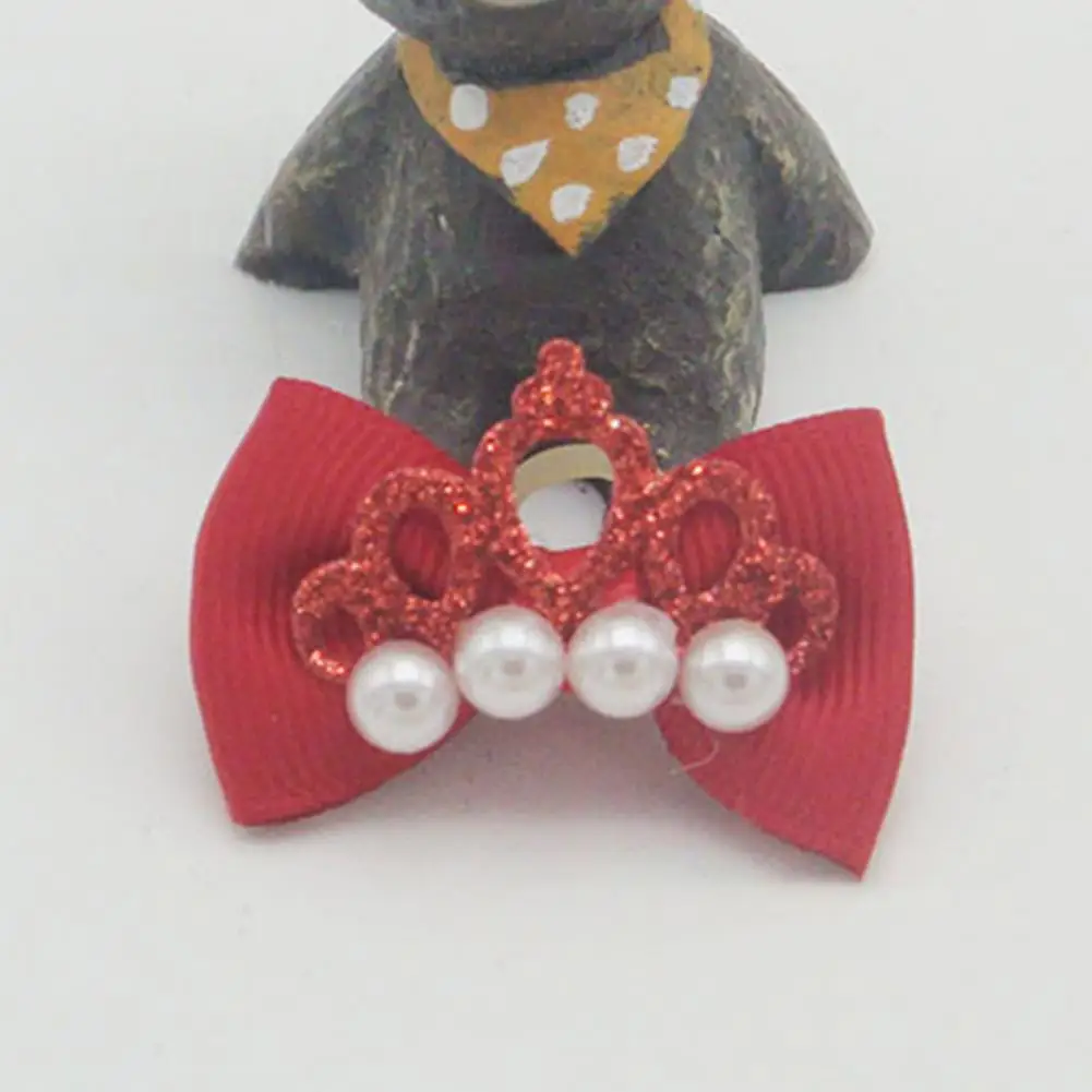 Cintas para el pelo de 7 piezas para mascotas, decoración de perlas Fuax, accesorios para el pelo de mascotas, accesorio para el pelo con lazo para perros - imagen 5