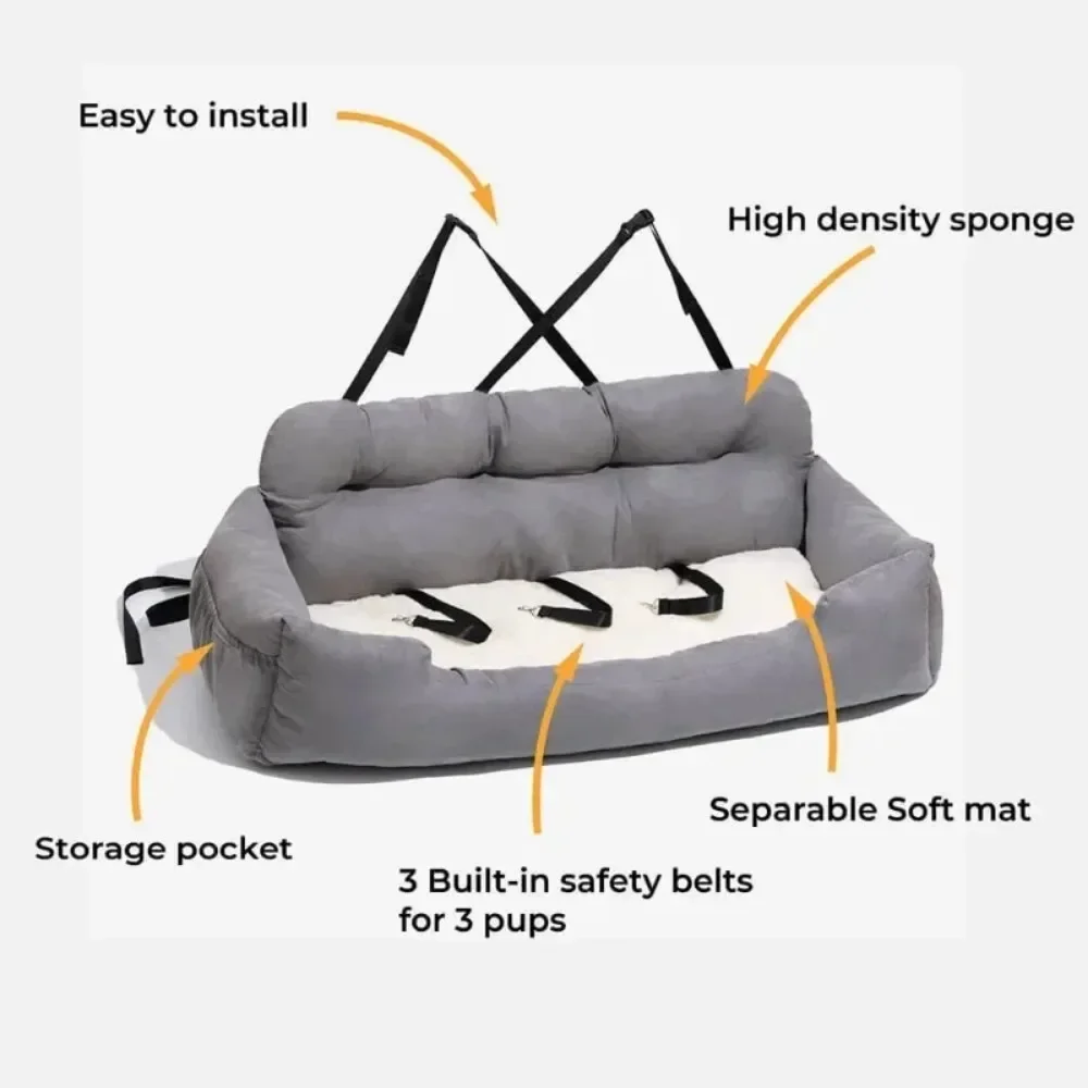 Transportín grande para coche – Funda impermeable para perros y gatos - imagen 5