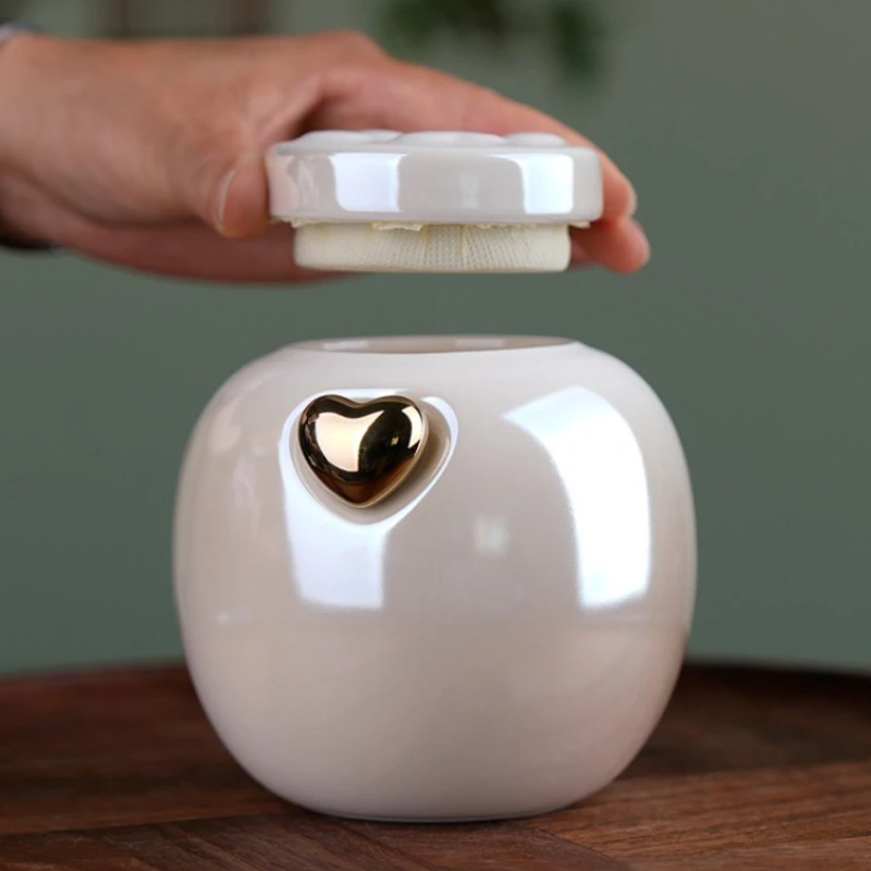 Urna de cerámica para mascotas, recuerdos para perros y gatos, urnas para cenizas, gatos, cachorros, mascotas, caja de cenizas funeraria conmemorativa para perros y gatitos, suministros funerarios - imagen 5
