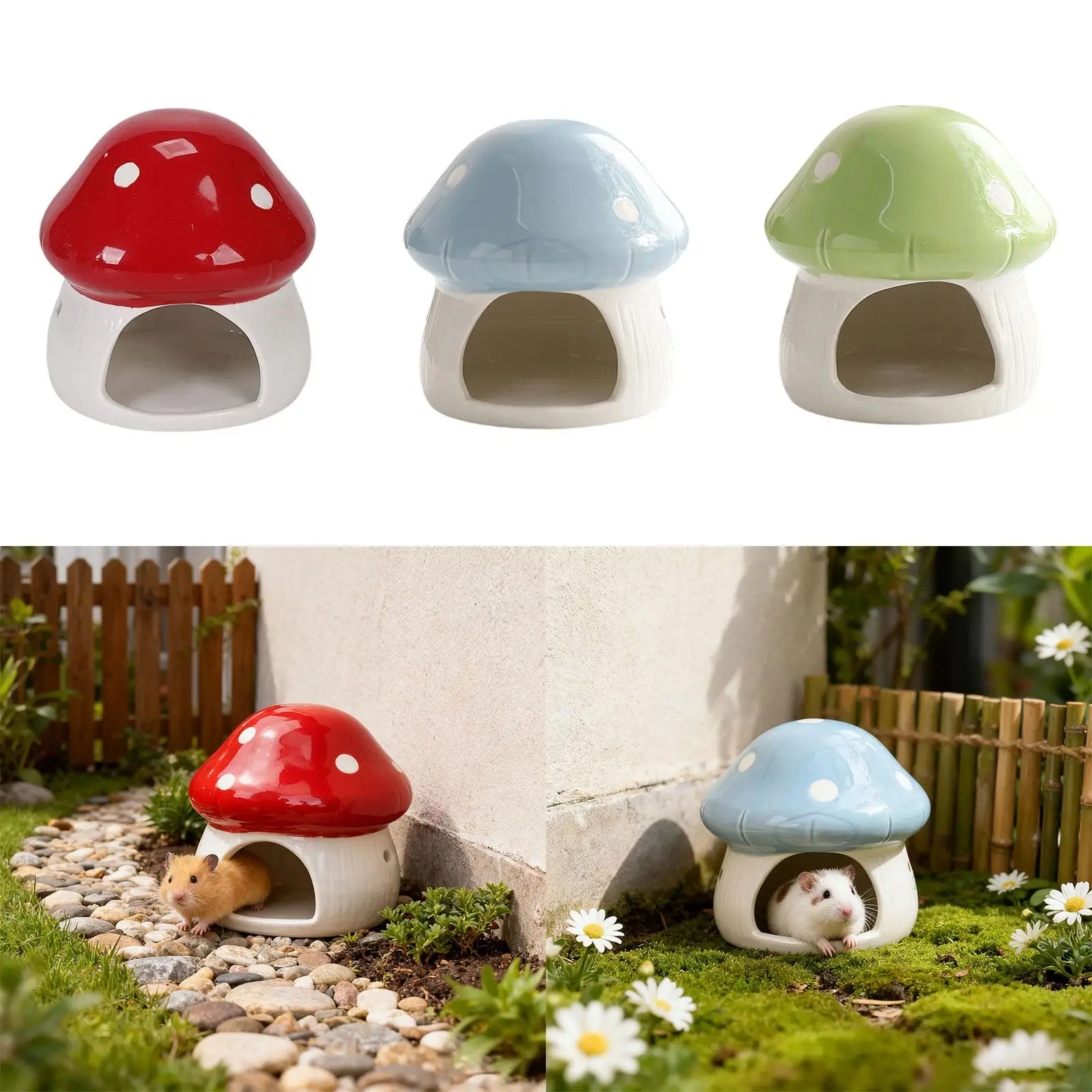 Ceramic Hamster House Small Animal Hideout for Chinchilla Small Animals Rats