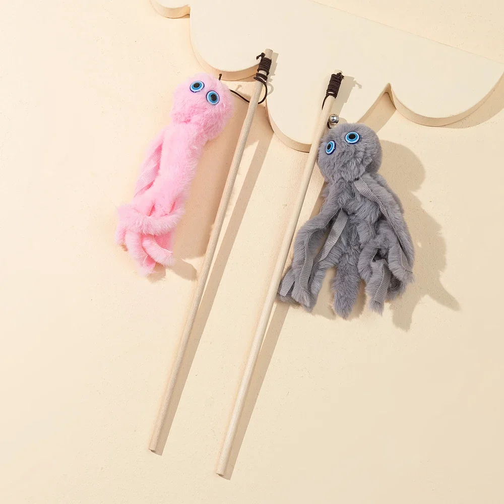 Pulpo de peluche para gatos – Juguete suave interactivo - imagen 2