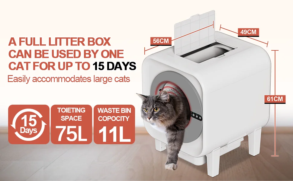 The excretory storage capacity of a cat for up to 15 days