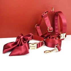 Conjunto collar, arnés y correa para perro – 3 piezas con cristales reflectantes