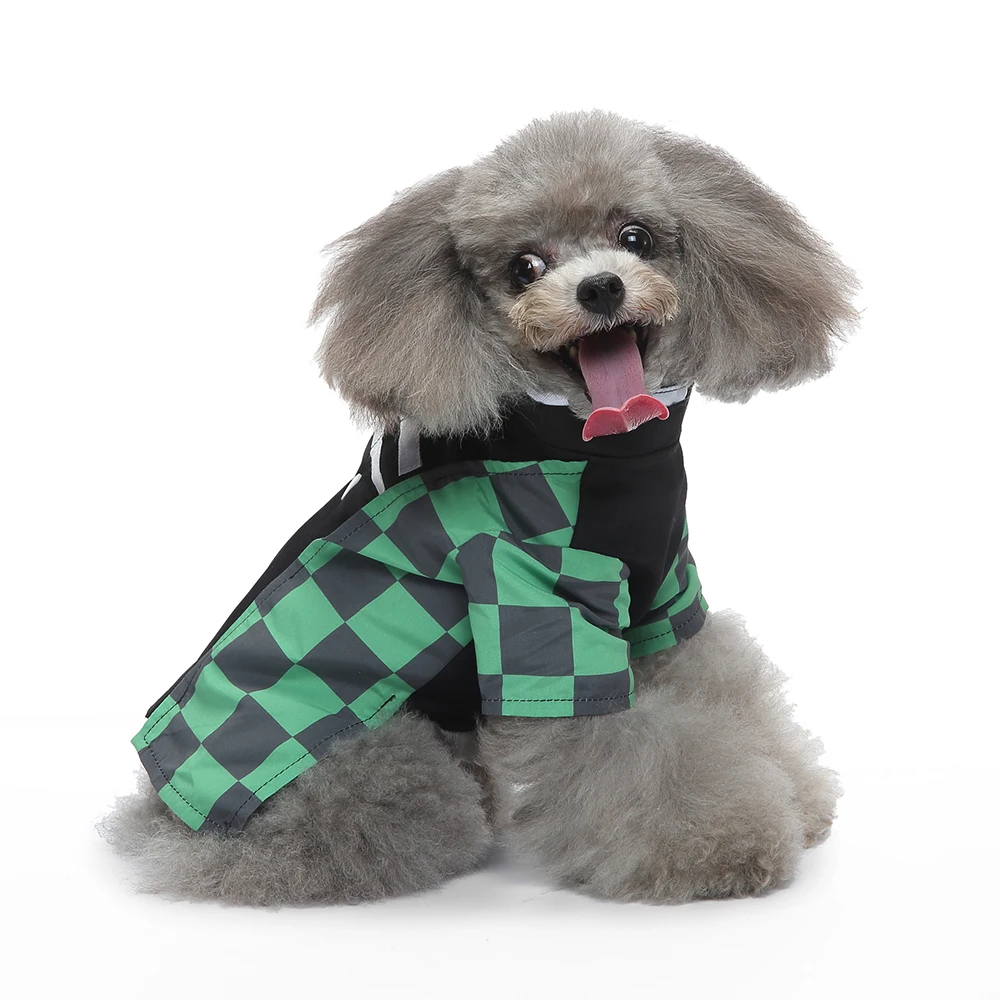 Disfraz de Halloween para mascotas para perros y gatos pequeños – Disfraz de cosplay para cachorros y gatitos, kimono japonés