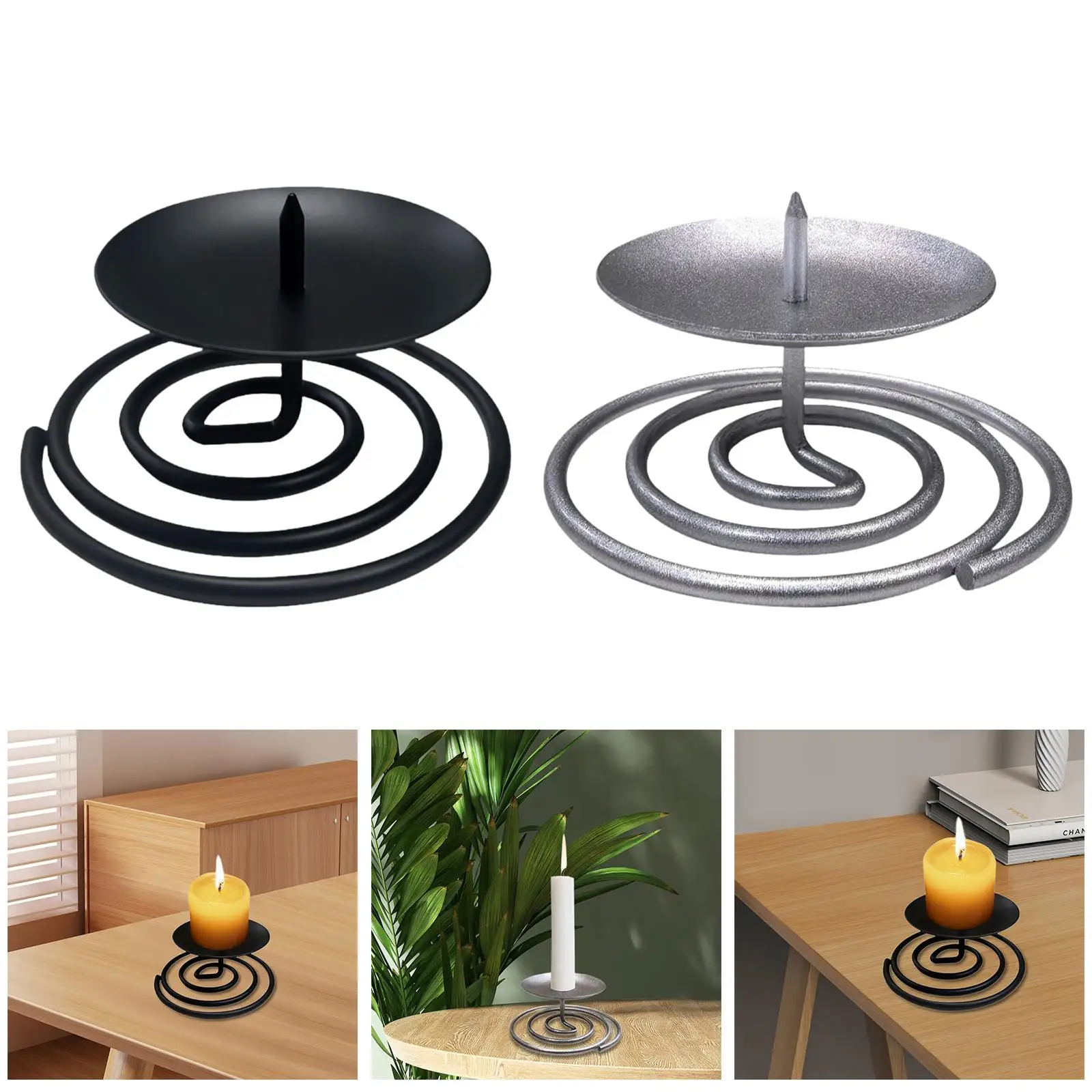 Portavelas, soporte para velas, accesorio de fotografía estable, candelabro Simple para - imagen 4