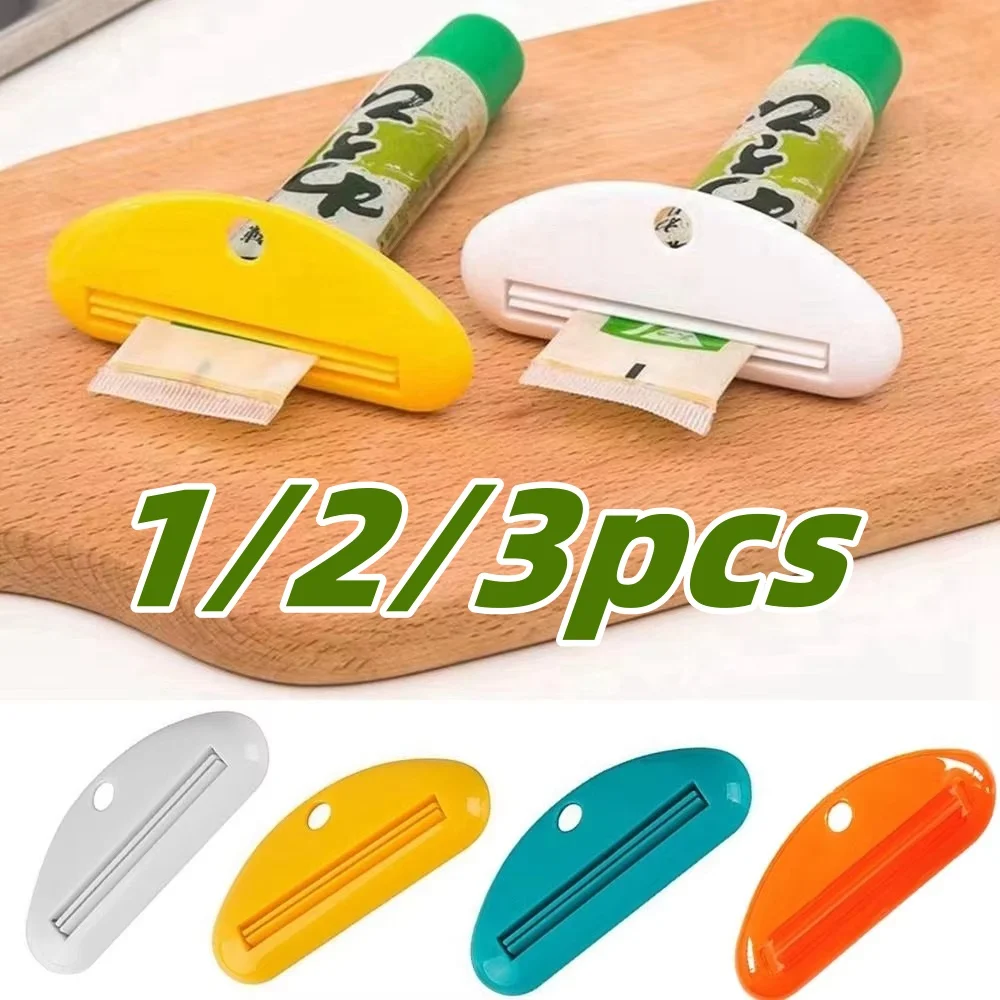 Exprimidor de pasta de dientes Manual, Clips de tubo de pasta de dientes exprimidos, dispensador de limpiador Facial multiusos, herramientas de baño para el hogar, 1 ud. - imagen 3