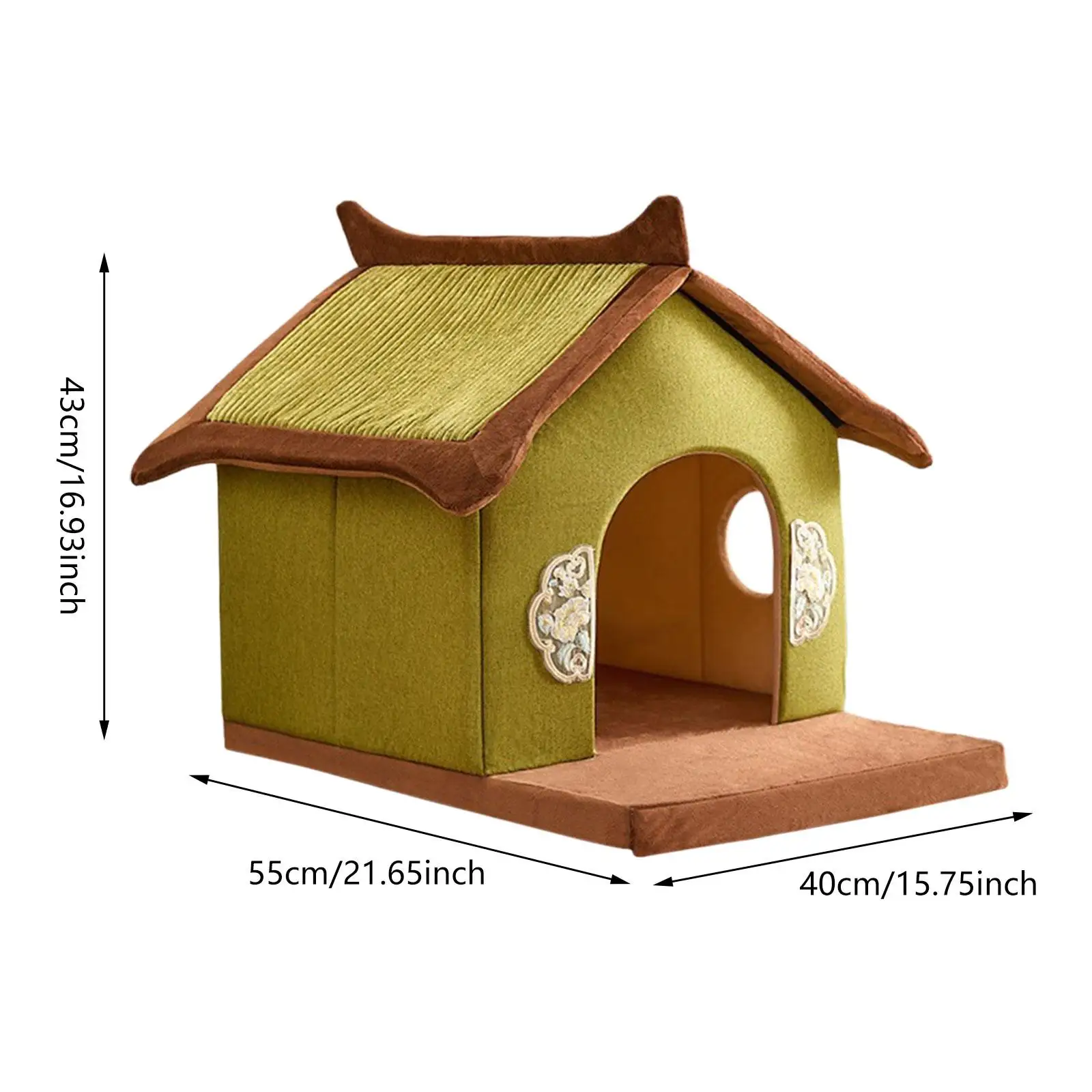 Cat Bed Removeable Kitten Shelter Cat Tent Hut Puppy Indoor Cats Washable Removable Kennel Comfortable Non Skid Bottom Dog Nest