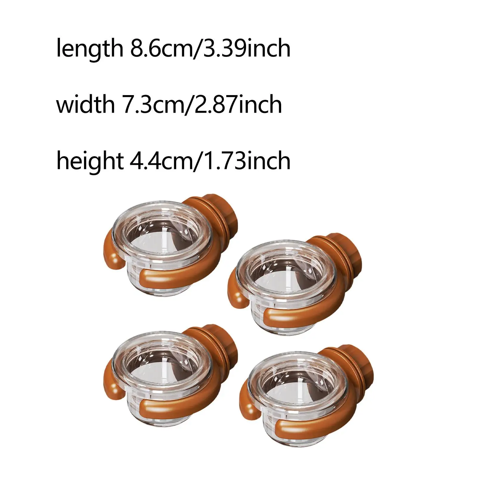 4x Bird Water Feeder Accessory Versatile Easy to Clean Sturdy Professional Yard Transparent Hanging Feeding Bowl Garden Decor