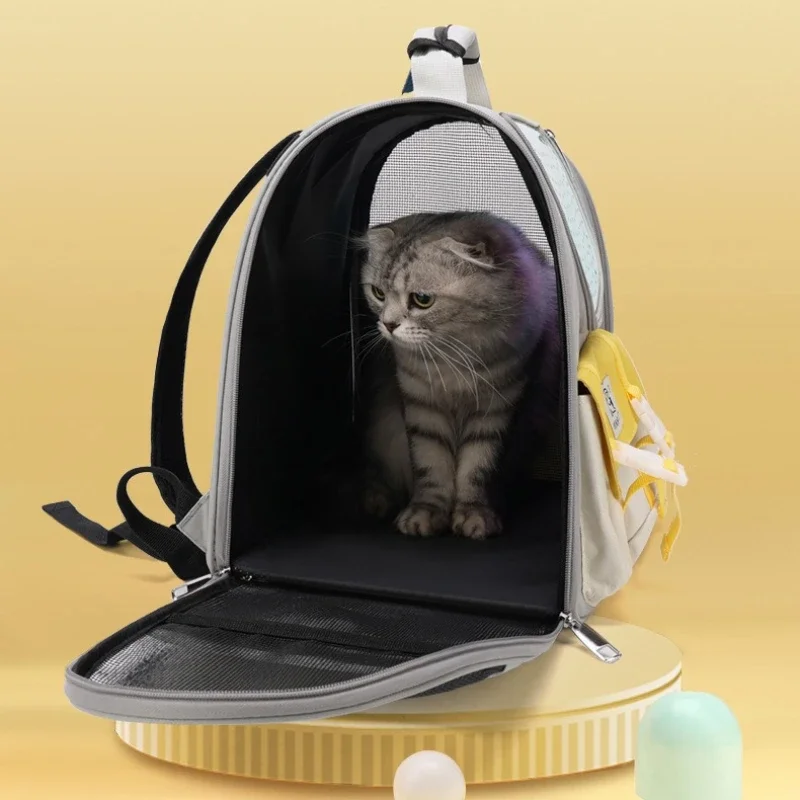 La nueva bolsa para gatos para salir es cómoda y de gran capacidad, bolsa transpirable para mascotas, mochila transpirable para viajes al aire libre para gatos - imagen 2