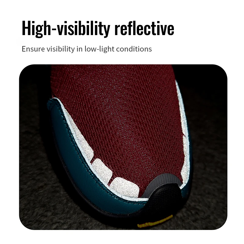 ​ Botas reflectantes para perros para correr, suela antideslizante duradera, comodidad impermeable, botas para caminar de seguridad nocturna para mascotas, 2/4 Uds. - imagen 4