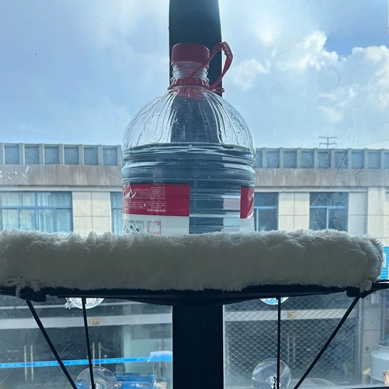 Hamaca con ventosa para gatos – Cama colgante de felpa transpirable - imagen 5