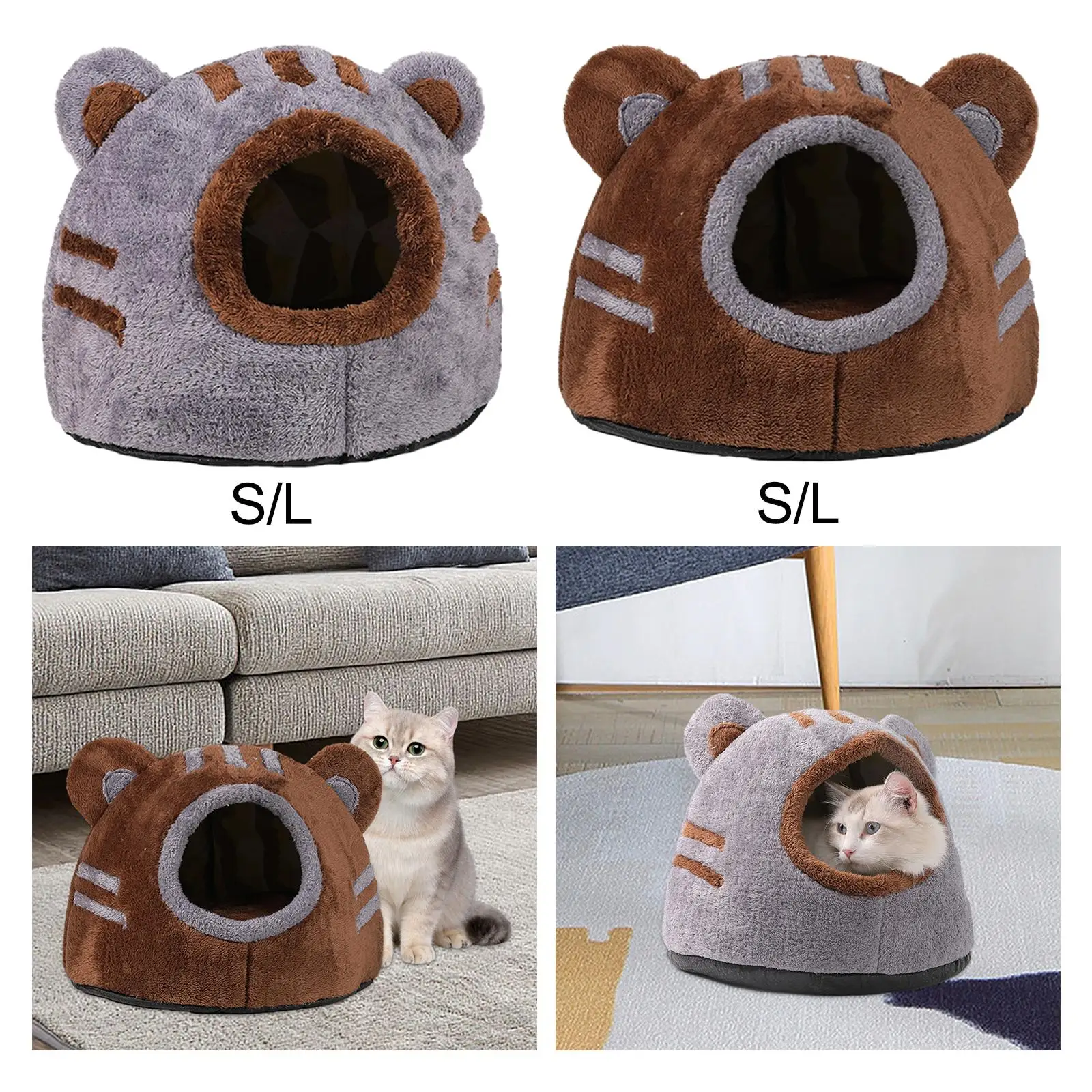 Adorable Cat Nest Bed Cute Pet Beds Soft Universal Breathable Warm Cave