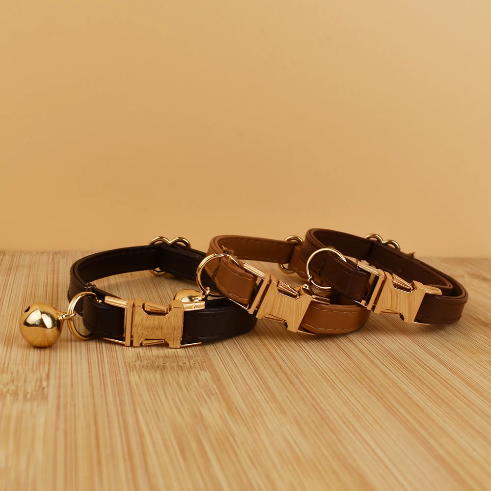 Collar personalizado para mascotas con nombre personalizado con campana, Collar para gatos y perros pequeños, Collar personalizado para gatos de PU - imagen 2