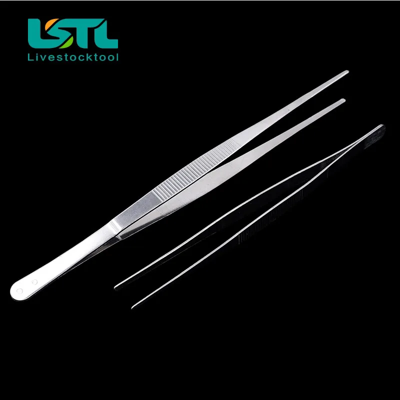 Pinzas dentadas para barbacoa, pinzas largas de acero inoxidable para comida, rectas, médicas, para el hogar, jardín, cocina, herramienta de barbacoa, 5 tamaños - imagen 4