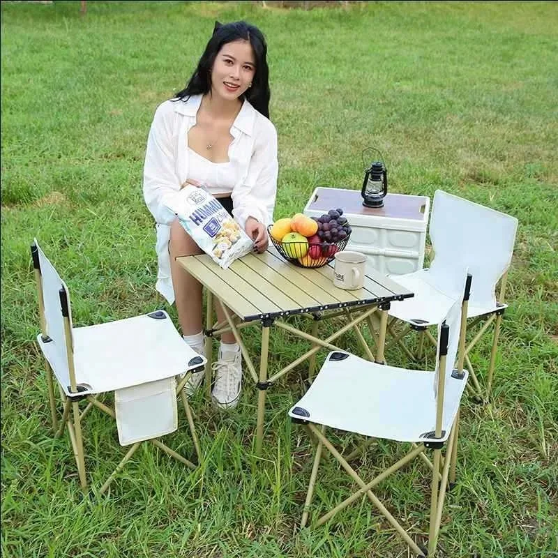 Silla plegable ultraligera portátil con bolsa de almacenamiento, silla de pesca, silla para acampar al aire libre, sillas para jardín, té y café, viaje y playa - imagen 4