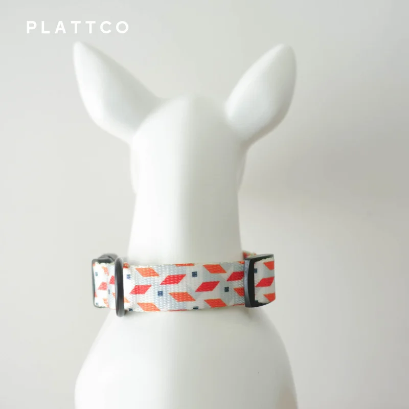 PLATTCO Collar de perro extraíble WHTTE VILLAGE Collar ajustable con estampado de nailon para perros pequeños, medianos y grandes, 5 tamaños PDC330 - imagen 4