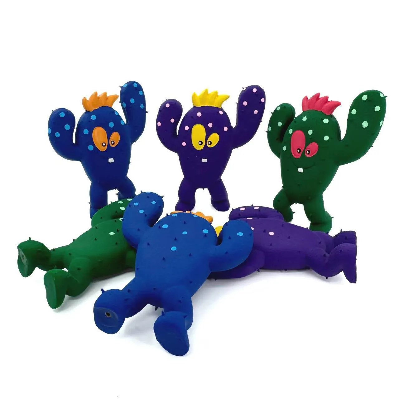 Juguete para perros chirriantes en forma de Cactus, juguete interactivo duradero para masticar, suministros de limpieza de dientes para cachorros, perros pequeños y medianos - imagen 5