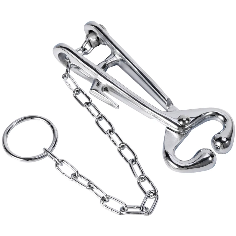 Alicates de acero inoxidable para nariz de ganado y toro, Clip para nariz de vaca, herramientas de perforación, pinzas para nariz de ganado, herramientas agrícolas - imagen 4