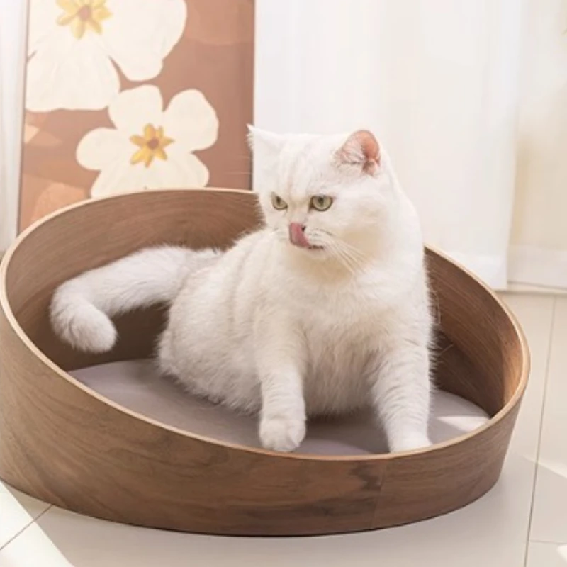 Cama de madera para gatos, camas lavables y extraíbles para gatos, cama para cachorros y gatitos, accesorios para muebles, siesta para gatos, gatitos, suministros para perros pequeños - imagen 2