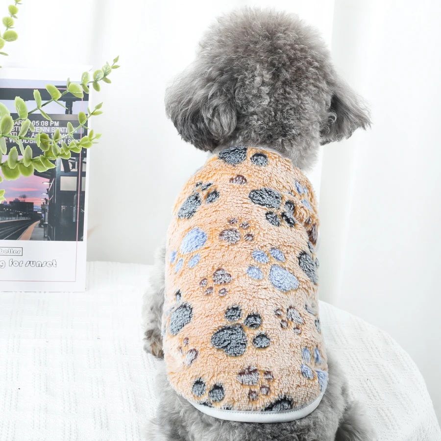 Chaleco cálido de franela para mascotas para otoño e invierno, imprescindible para mantener los mascotas al calor en todo el invierno en casa y al salir - imagen 2