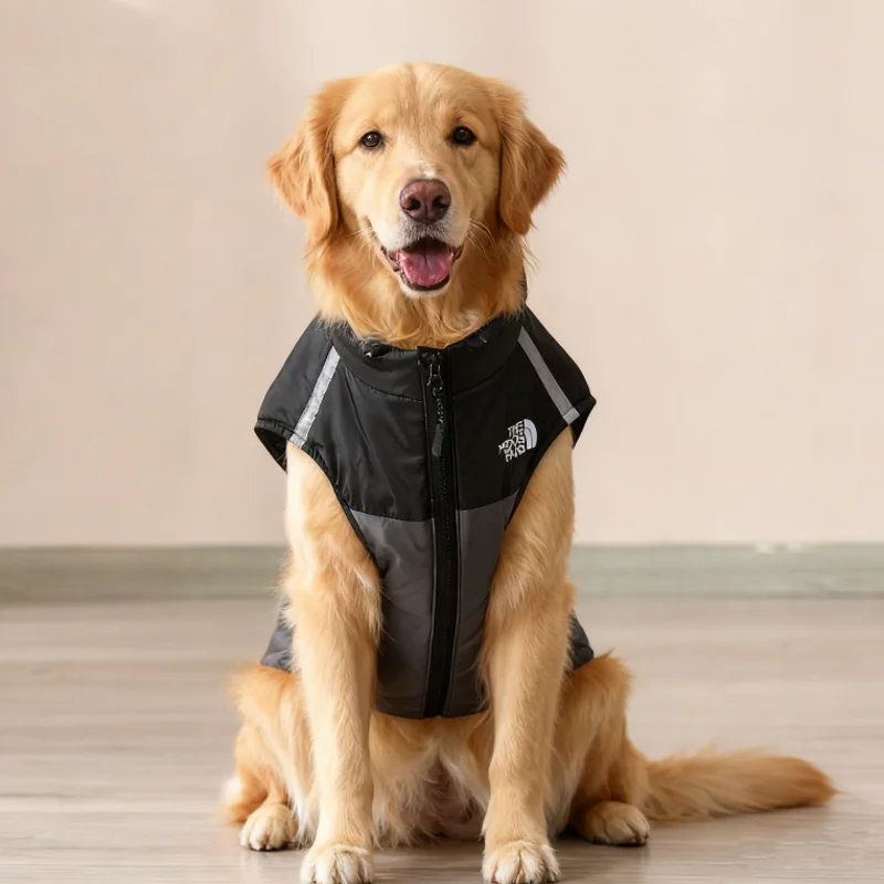 Chaqueta para perros grandes, abrigo impermeable a la moda para perros, ropa reflectante de invierno para perros, ropa cálida para mascotas Golden Retriever Labrador - imagen 2