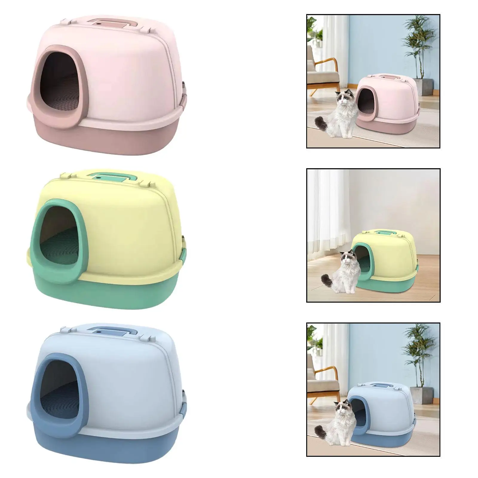 Enclosed Cat Litter Tray Corridor Design Pet Supplies Kitten Potty Toilet