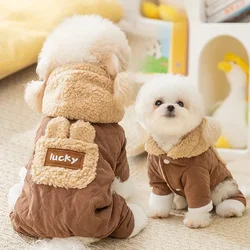 Mono térmico con capucha para perros pequeños – Felpa suave invierno